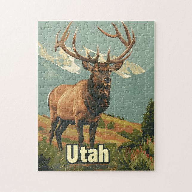 Utah Elk Jigsaw Puzzle (Vertical)