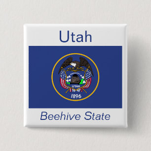 Utah Flag Button