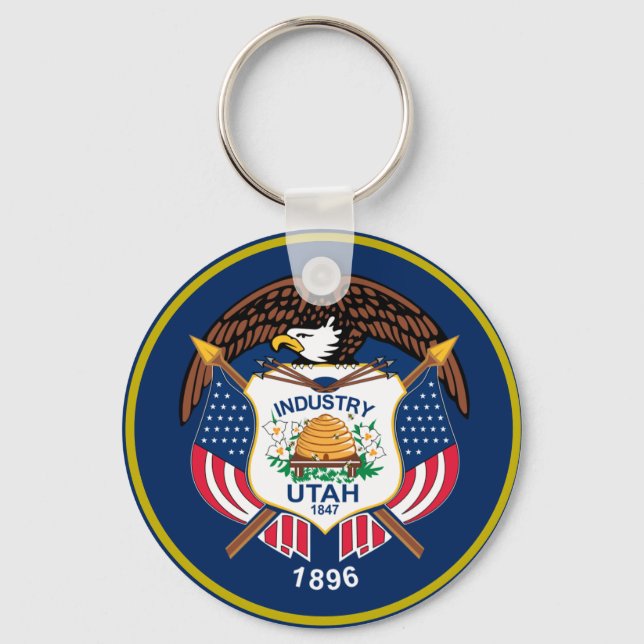 Utah flag key ring (Front)