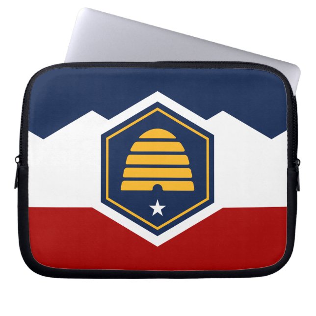 Utah Flag on Laptop Sleeve (Front)