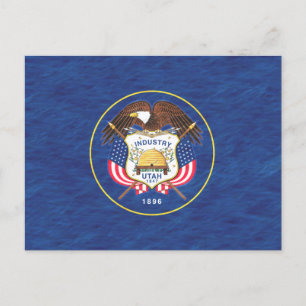 UTAH FLAG POSTCARD