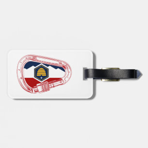 Utah Flag Rock Climbing Carabiner Luggage Tag