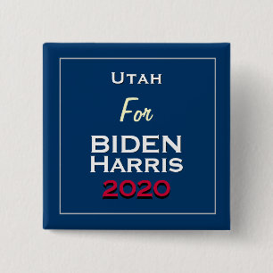 Utah for BIDEN HARRIS 2020 Square 15 Cm Square Badge