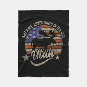 Utah Gifts Apparel Hiking Camping Fishing Hunting Fleece Blanket