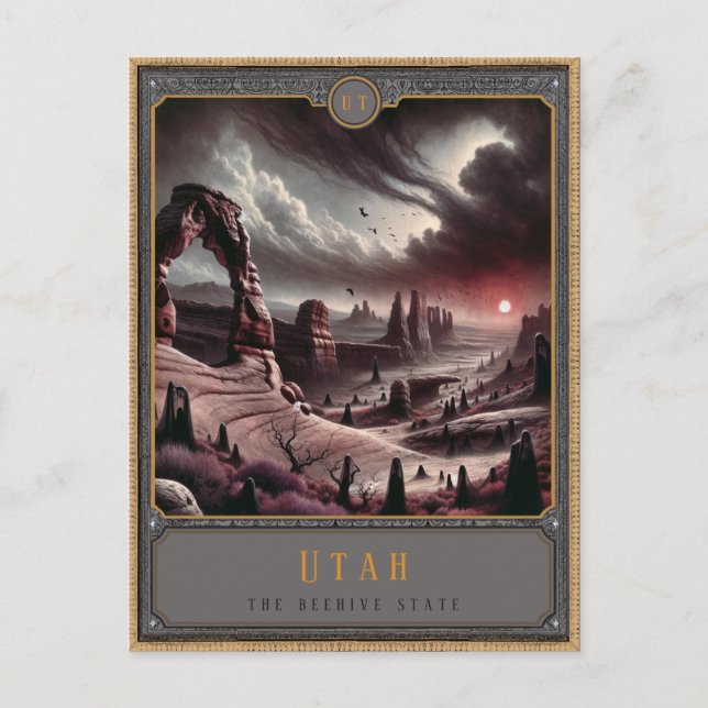 Utah | Gothic Art Postcard (Front)