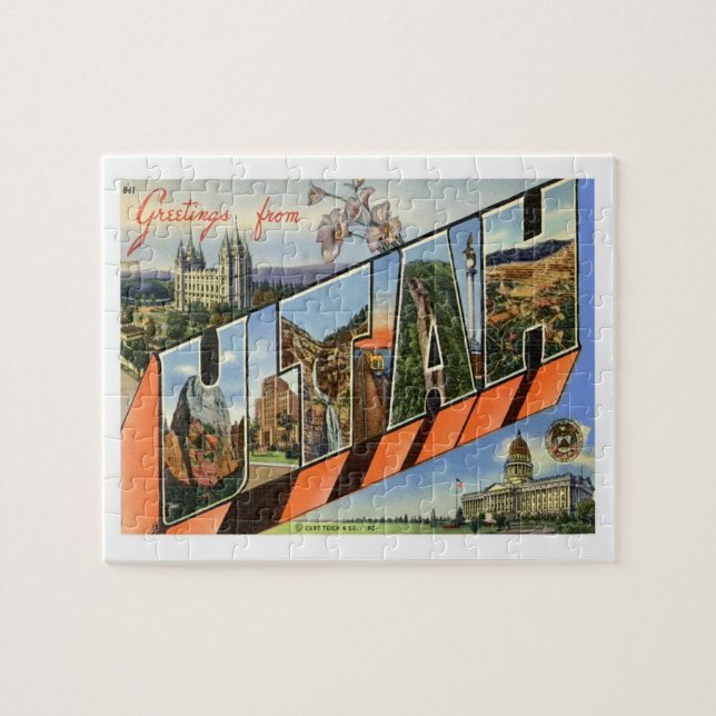 Utah Greetings From US States Jigsaw Puzzle (Horizontal)