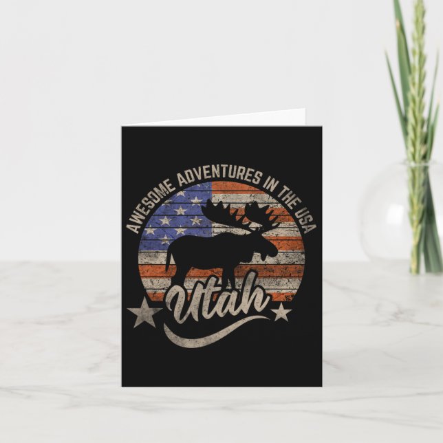 Utah Hiking Camping Fishing Vacation  Card (Front)