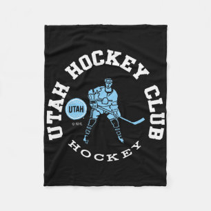 Utah Hockey Club Edge Black Officially Licensed  Fleece Blanket