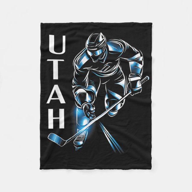 Utah Hockey  Fleece Blanket (Front)