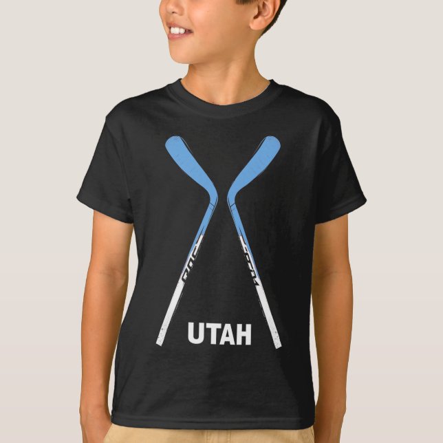 Utah Hockey Sticks  T-Shirt (Front)