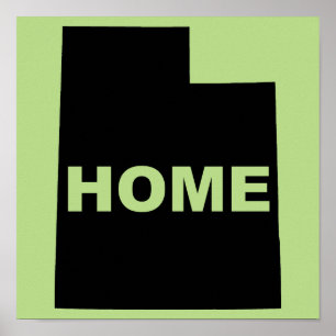 Utah Home Away From Poster Sign