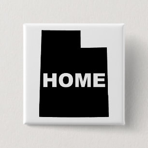 Utah Home Away From State 15 Cm Square Badge