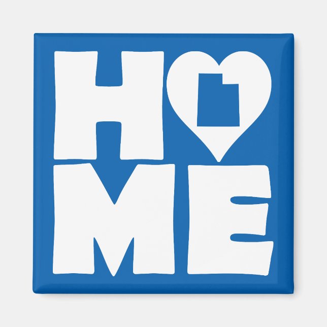 Utah Home Heart State Fridge Magnet (Front)