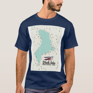 Utah Lake Utah travel map T-Shirt
