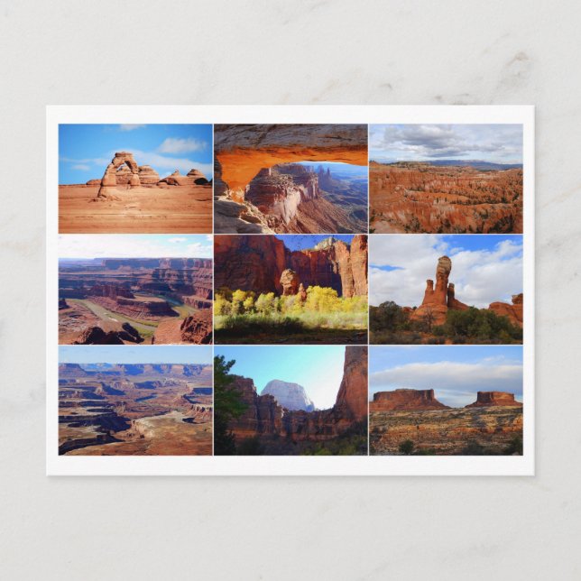 Utah Landmarks Collage Postcard (Front)