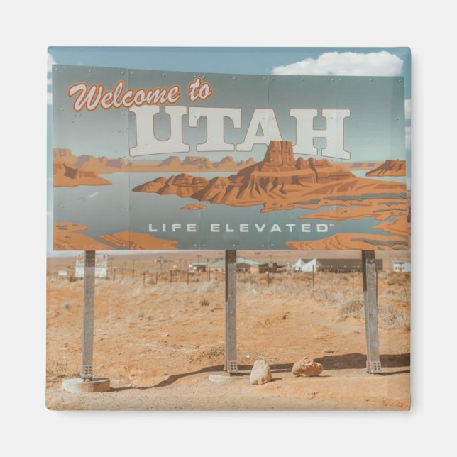 Utah Life Elevated Magnet (Front)