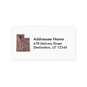 Utah Map Address Label