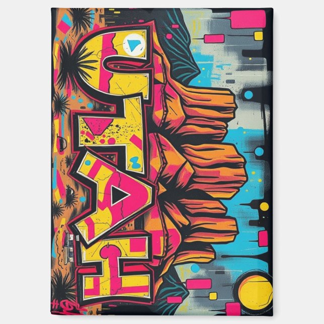 Utah Monument Valley graffiti decoration gift Magnet (Front)