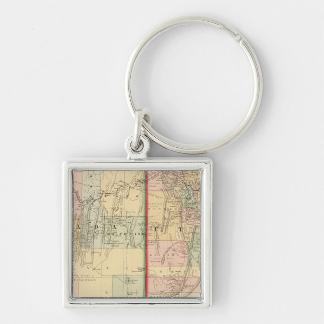 Utah, Nevada Map by Mitchell Key Ring (Front)
