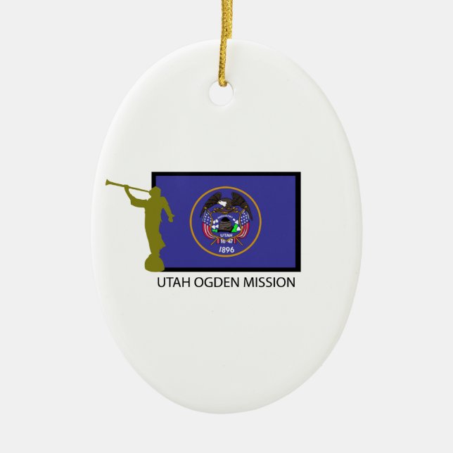 UTAH OGDEN MISSION LDS CTR CERAMIC TREE DECORATION (Front)
