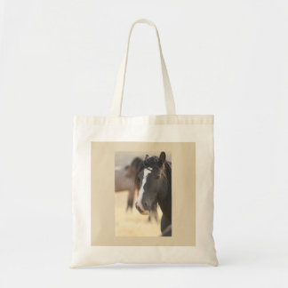 UTAH ONAQUI MOUNTAIN STALLION ON COTTON TOTE BAG