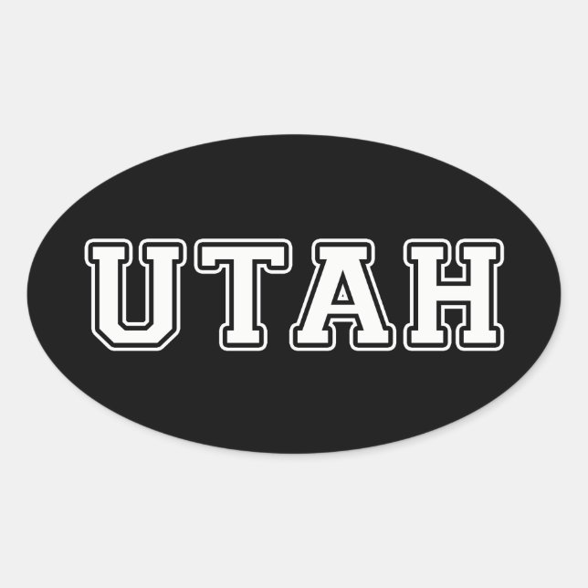 Utah Oval Sticker (Front)