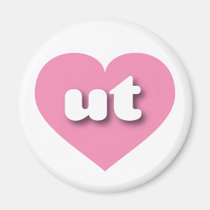 Utah pink heart - I love ut Magnet