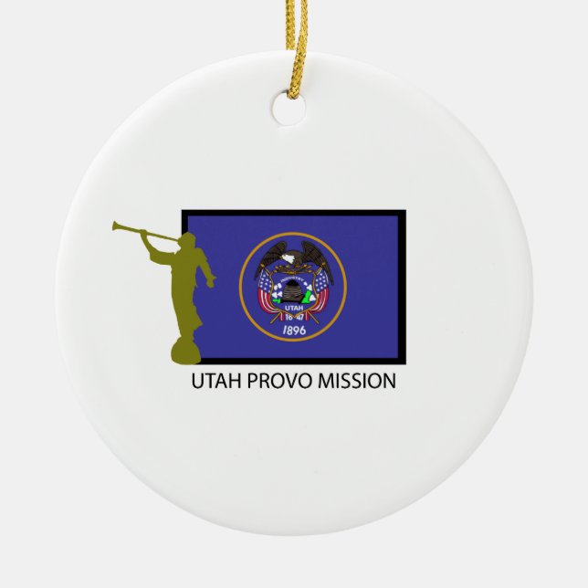 UTAH PROVO MISSION LDS CTR CERAMIC TREE DECORATION (Front)