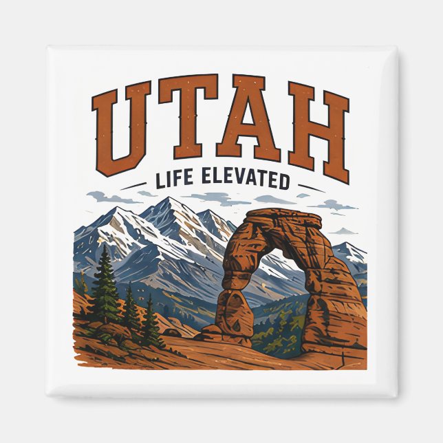 Utah Red Canyon Adventure Magnet (Front)