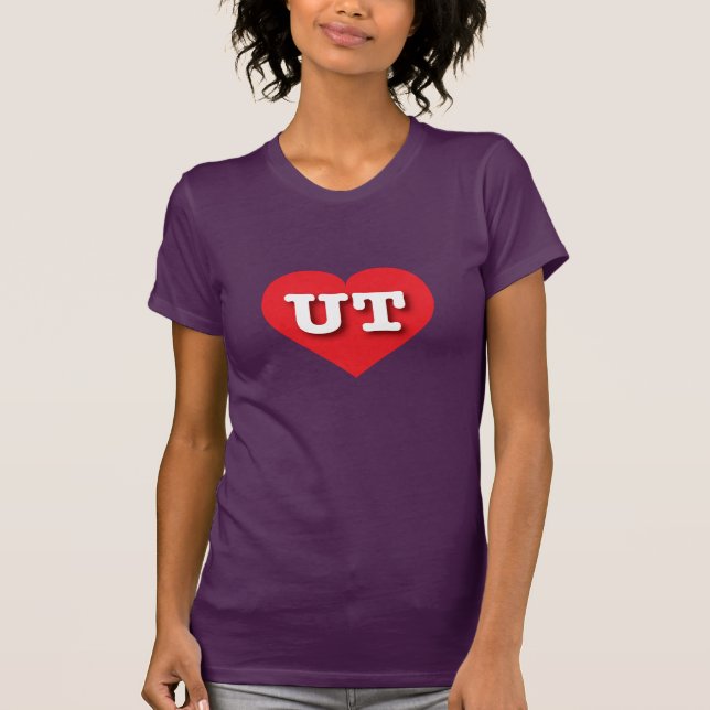 Utah Red Heart - I love UT T-Shirt (Front)