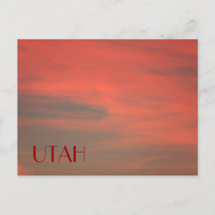 UTAH Red Sky Postcard