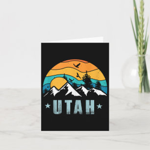 Utah Retro Vintage Mountains Hiking Tank Top Card