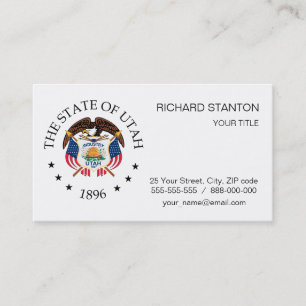 Utah sign business card