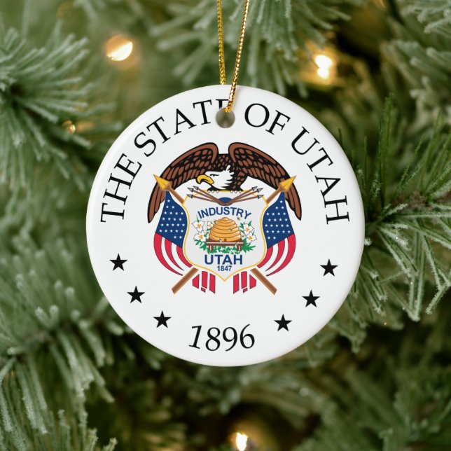 Utah sign ceramic tree decoration (Tree)
