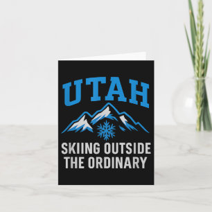 Utah Skiing Outside The Ordinary Collegiate Graphi Card