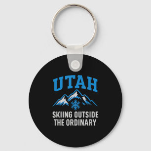 Utah Skiing Outside The Ordinary Collegiate Graphi Key Ring
