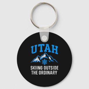 Utah skiing outside the ordinary collegiate key ring