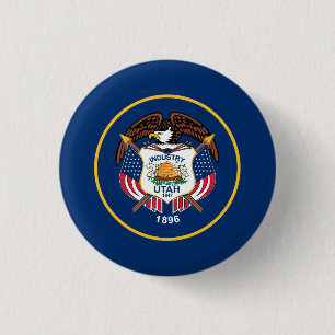 Utah State Flag 3 Cm Round Badge