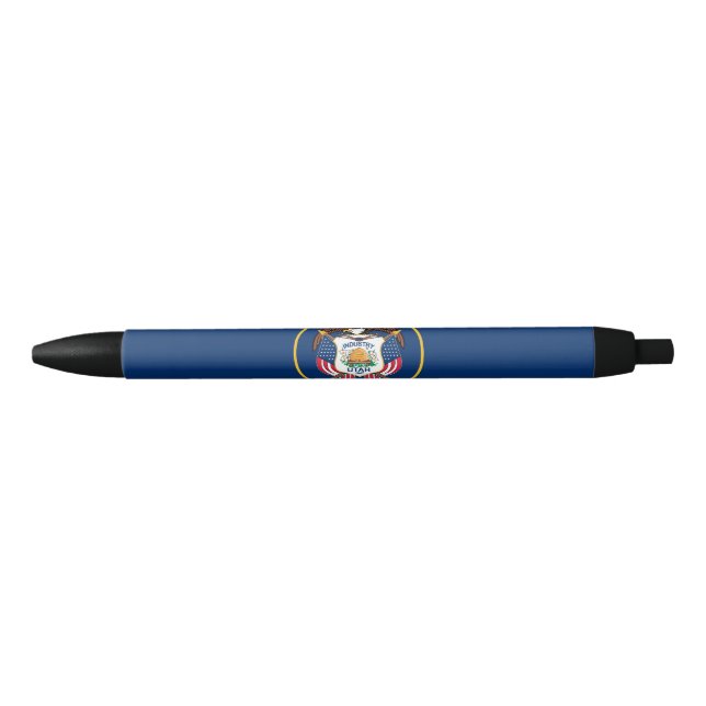 Utah State Flag Black Ink Pen (Front)