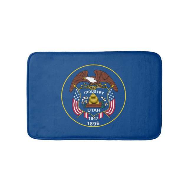 Utah State Flag Design Bath Mat (Front)