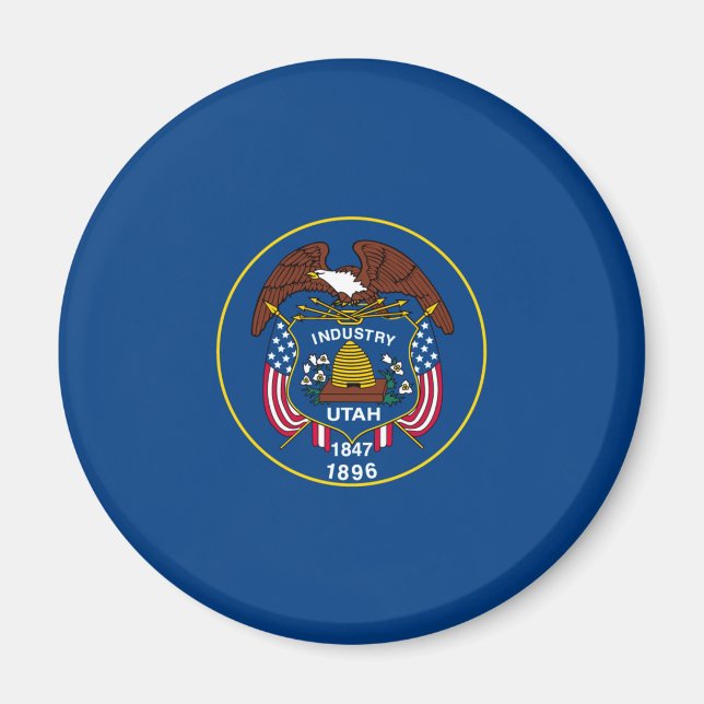 Utah State Flag Design Magnet (Front)