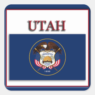 Utah State Flag Design Sticker