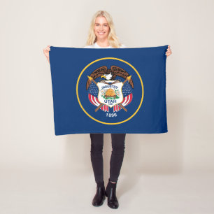 Utah State Flag Fleece Blanket