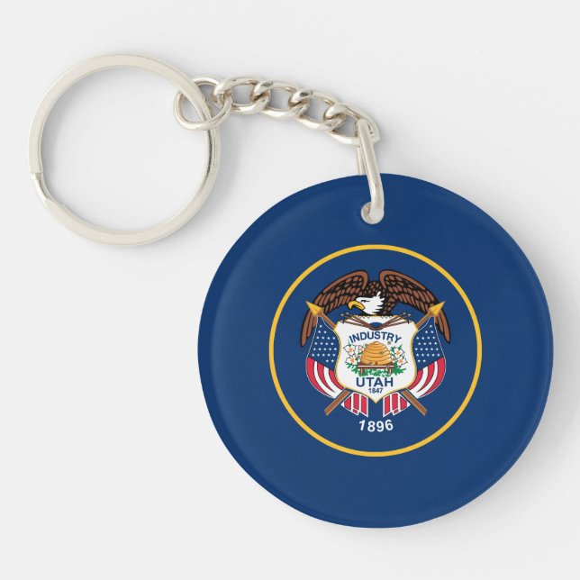 Utah State Flag Key Ring (Front)