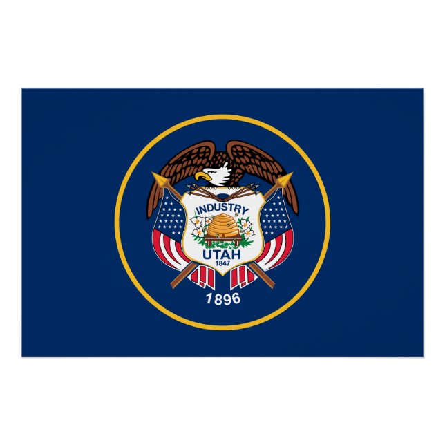Utah State Flag Poster (Front)