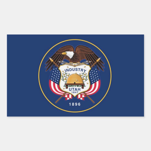 Utah State Flag Sticker (Front)