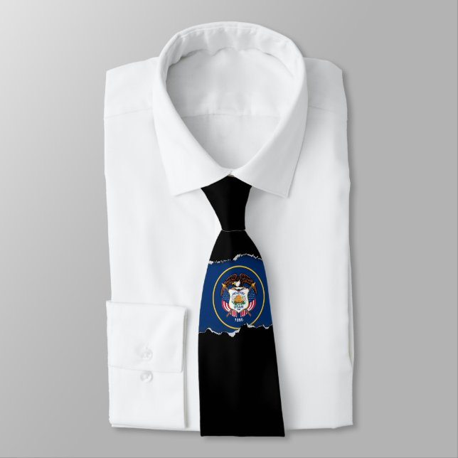Utah State Flag Tie (Tied)