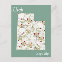 Utah State Flower Collage Map