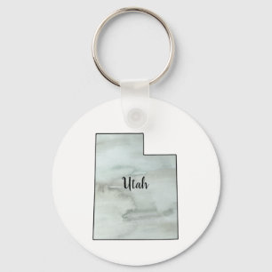 Utah State Illustration Painting Key Ring