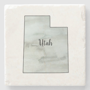 Utah State Illustration Painting Stone Coaster